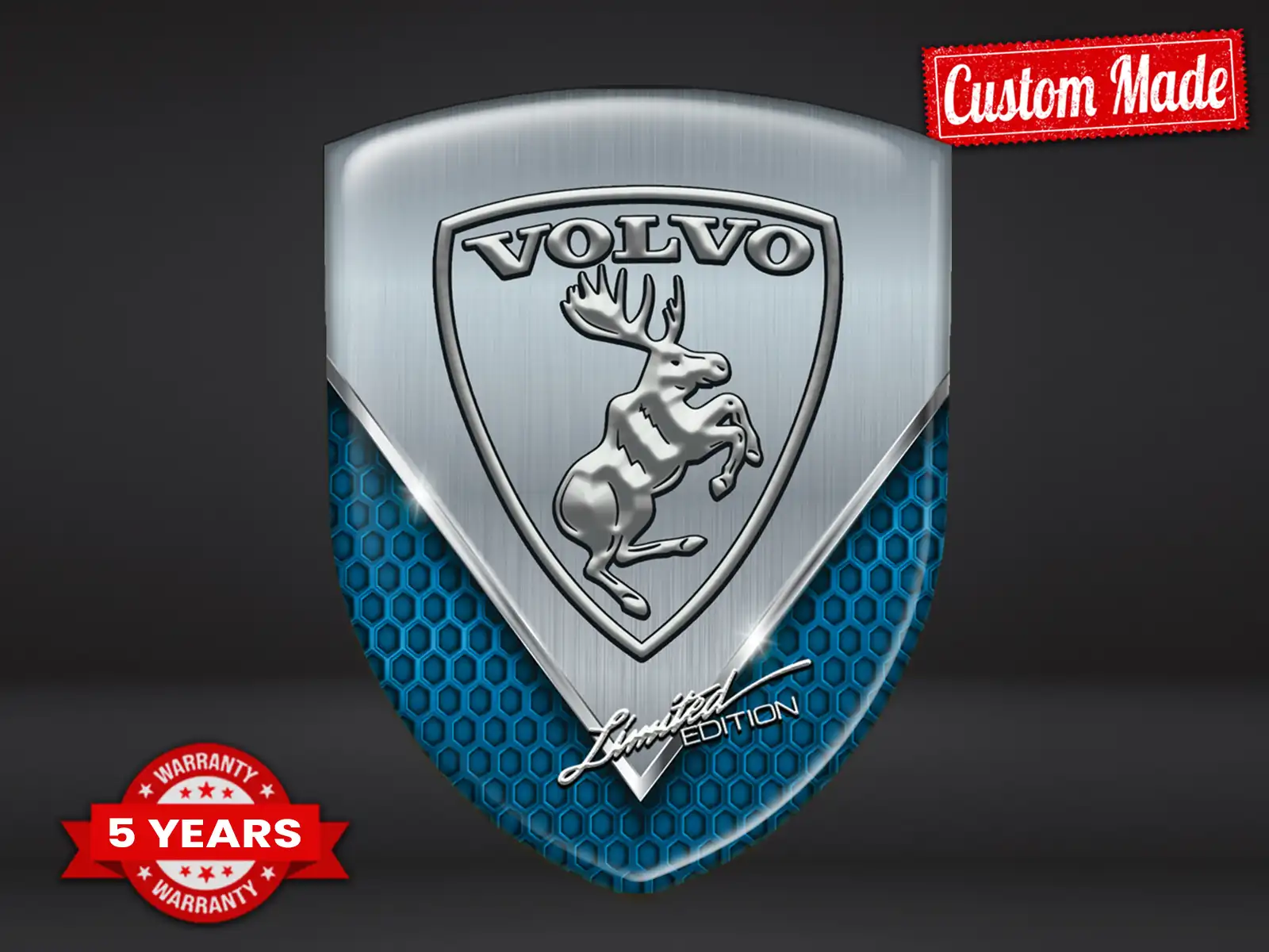 Volvo Logotipos Silicona Auto Estilo Estrella Personalizable
